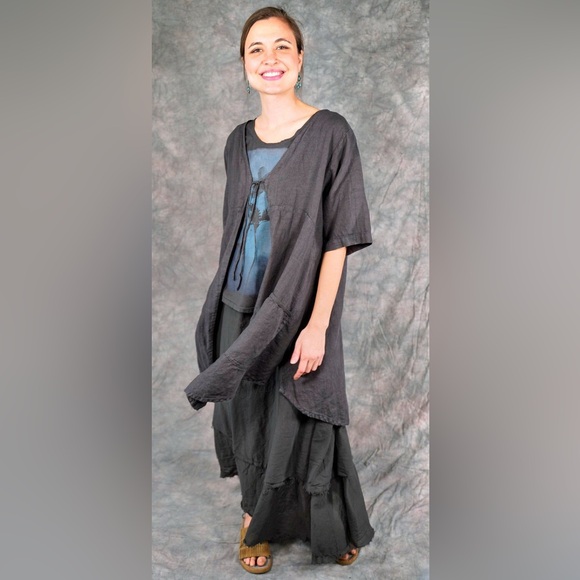 NWT BLUE FISH 5306 Contrast Cardi Faded Iron-U Linen 0 - Picture 16 of 16